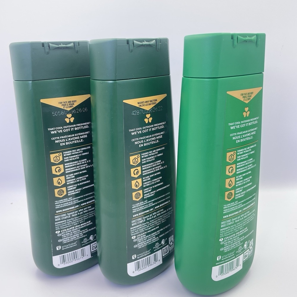 3 Irish Spring Original Clean Fresh Scent 24HR Fresh Body Wash for Men 20 Oz - Picture 2 of 4